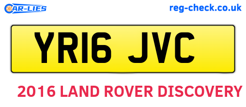 YR16JVC are the vehicle registration plates.