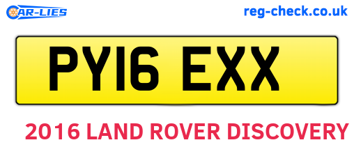 PY16EXX are the vehicle registration plates.