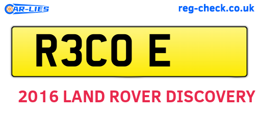 R3COE are the vehicle registration plates.