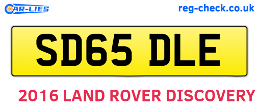 SD65DLE are the vehicle registration plates.