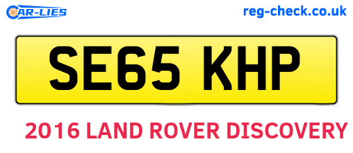SE65KHP are the vehicle registration plates.