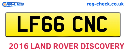 LF66CNC are the vehicle registration plates.