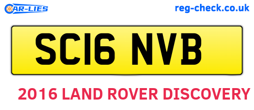 SC16NVB are the vehicle registration plates.