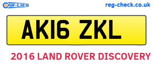 AK16ZKL are the vehicle registration plates.