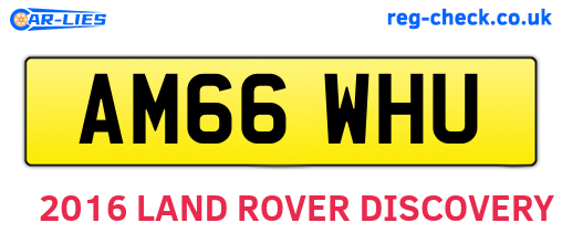 AM66WHU are the vehicle registration plates.