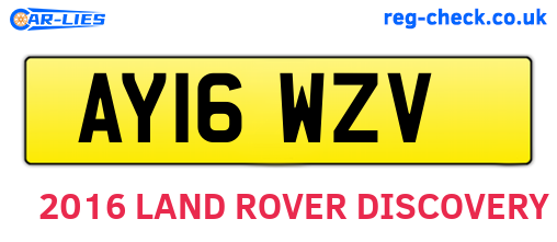 AY16WZV are the vehicle registration plates.