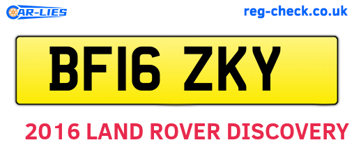 BF16ZKY are the vehicle registration plates.