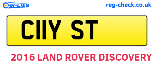 C11YST are the vehicle registration plates.