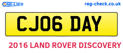 CJ06DAY are the vehicle registration plates.