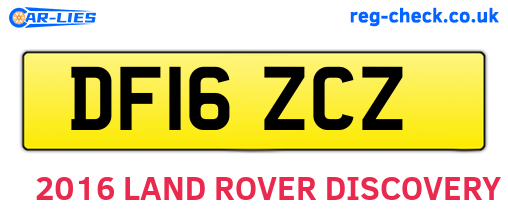 DF16ZCZ are the vehicle registration plates.