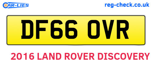 DF66OVR are the vehicle registration plates.