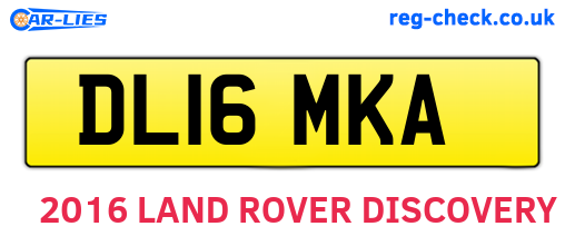 DL16MKA are the vehicle registration plates.