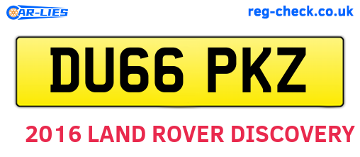 DU66PKZ are the vehicle registration plates.
