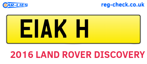 E1AKH are the vehicle registration plates.