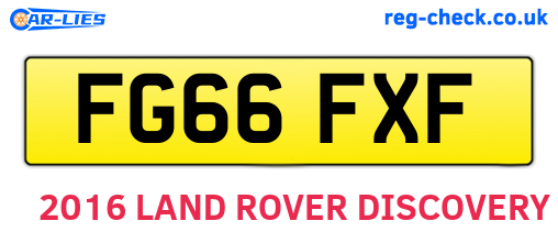 FG66FXF are the vehicle registration plates.