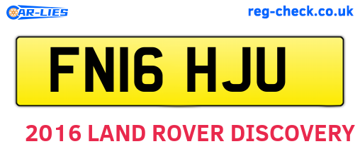 FN16HJU are the vehicle registration plates.