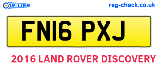 FN16PXJ are the vehicle registration plates.