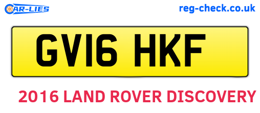 GV16HKF are the vehicle registration plates.