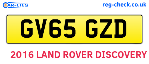 GV65GZD are the vehicle registration plates.