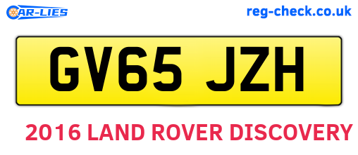 GV65JZH are the vehicle registration plates.
