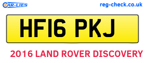 HF16PKJ are the vehicle registration plates.