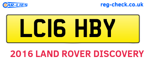 LC16HBY are the vehicle registration plates.