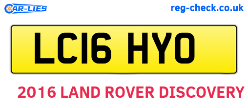 LC16HYO are the vehicle registration plates.