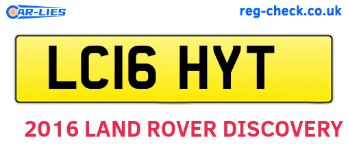 LC16HYT are the vehicle registration plates.