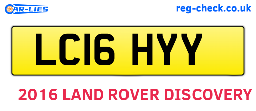 LC16HYY are the vehicle registration plates.