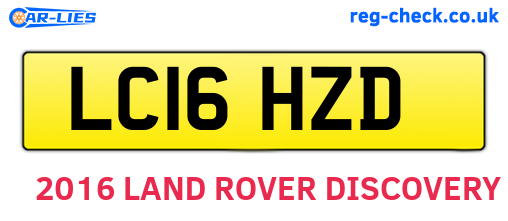 LC16HZD are the vehicle registration plates.