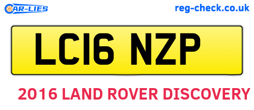 LC16NZP are the vehicle registration plates.