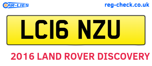 LC16NZU are the vehicle registration plates.
