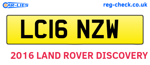 LC16NZW are the vehicle registration plates.