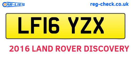 LF16YZX are the vehicle registration plates.