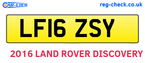 LF16ZSY are the vehicle registration plates.