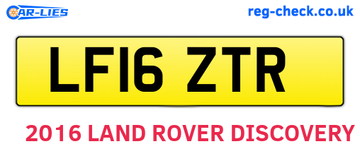 LF16ZTR are the vehicle registration plates.