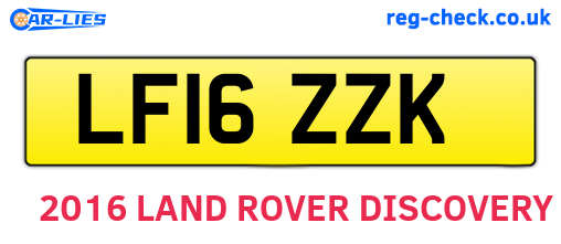 LF16ZZK are the vehicle registration plates.