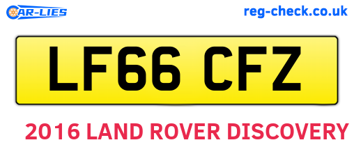 LF66CFZ are the vehicle registration plates.