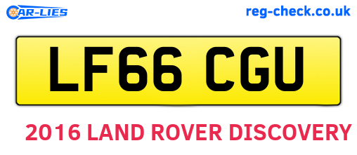 LF66CGU are the vehicle registration plates.
