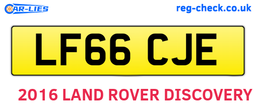 LF66CJE are the vehicle registration plates.