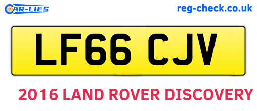 LF66CJV are the vehicle registration plates.
