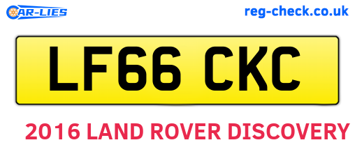 LF66CKC are the vehicle registration plates.