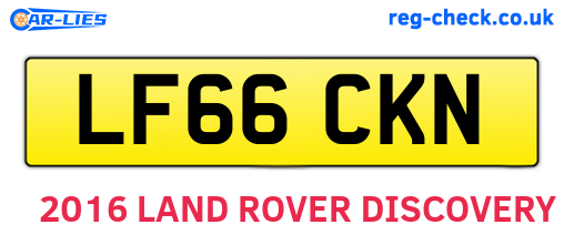 LF66CKN are the vehicle registration plates.