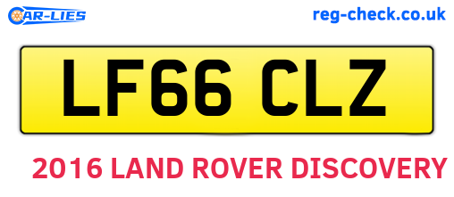 LF66CLZ are the vehicle registration plates.