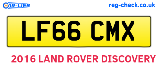 LF66CMX are the vehicle registration plates.
