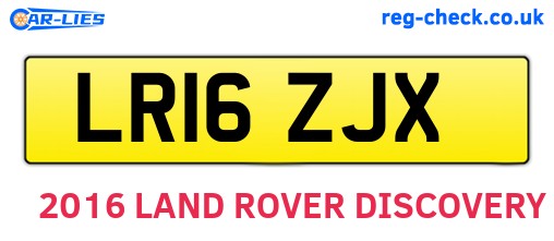 LR16ZJX are the vehicle registration plates.