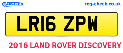 LR16ZPW are the vehicle registration plates.