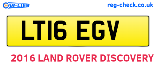 LT16EGV are the vehicle registration plates.