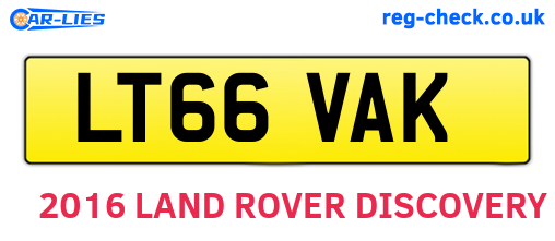 LT66VAK are the vehicle registration plates.
