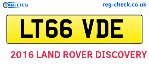 LT66VDE are the vehicle registration plates.